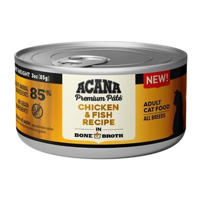 Acana Cat Grain Free Chicken + Fish Recipe In Bone Broth 3oz. (Case of 24)