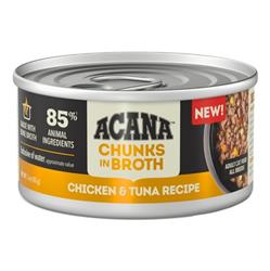Acana Cat Grain Free Chunks In Broth Chicken & Tuna Recipe 3oz. (Case of 24)