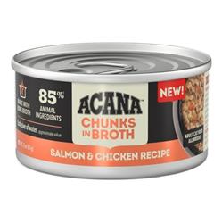 Acana Cat Grain Free Chunks In Broth Salmon & Chicken Recipe 3oz. (Case of 24)