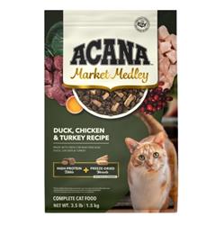 Acana Cat Market Medley Grain Free Poultry + Freeze-Dried Duck Morsels 9Lbs