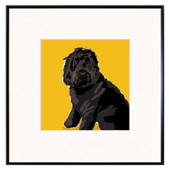 Framed Print: Doodle, Black
