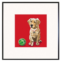 Framed Print: Golden R. Puppy print