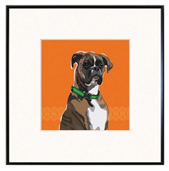 Framed Print: Boxer, Brindle