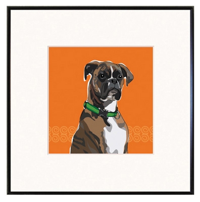 Framed Print: Boxer, Brindle