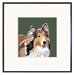 Framed Print: Collie Smiling