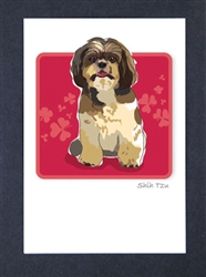 Shih Tzu Sitting - Grrreen Boxed Note Cards