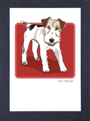 Fox Terrier - Grrreen Boxed Note Cards