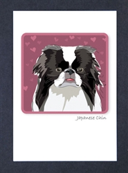 Japanese Chin - Grrreen Boxed Note Cards
