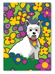 Thank you: Westie with Flowers