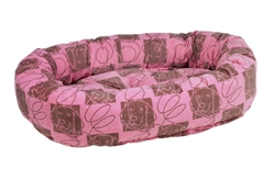 Donut Bed Tickled Pink Microvelvet 