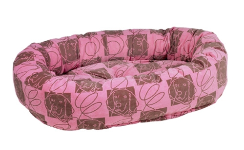 Donut Bed Tickled Pink Microvelvet 