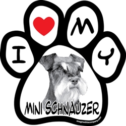 Paw Face Magnets - Mini Schnauzer