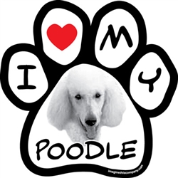 Paw Face Magnets - Poodle