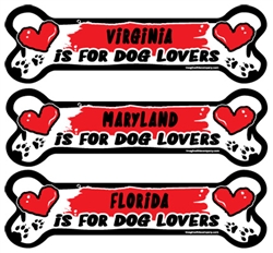 City Dog Lover Bone Magnets