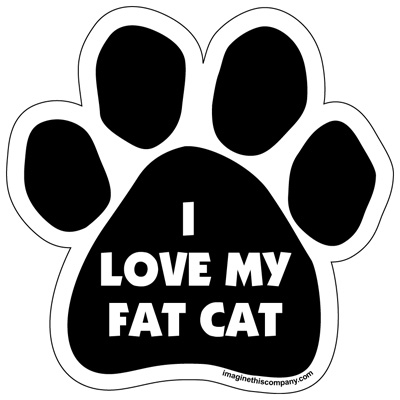 I Love My Fat Cat Paw Magnet