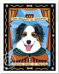 San Shepherd de Australian (Australian Shepherd) Patron Saint of Agility