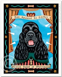 San Spaniel de Cocker (Cocker Spaniel) Patron Saint of Merriment