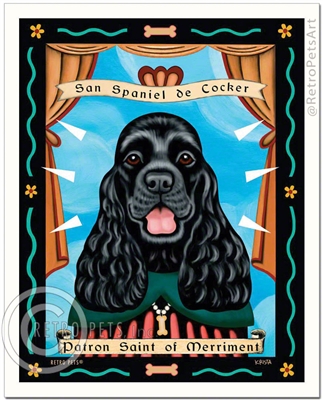 San Spaniel de Cocker (Cocker Spaniel) Patron Saint of Merriment