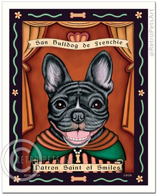 San Bulldog de French (French Bulldog) Patron Saint of Smiles