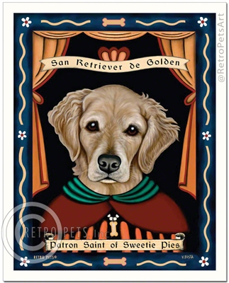 San Retriever de Golden (Golden Retriever) Patron Saint of Sweetie Pies