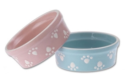 Pastel Paws Stoneware Dog Bowls