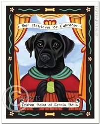 San Retriever de Labrador (Labrador Retriever) Patron Saint of Tennis Balls