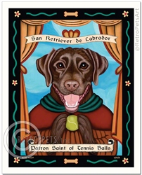 San Retriever de Labrador (Labrador Retriever) Patron Saint of Tennis Balls