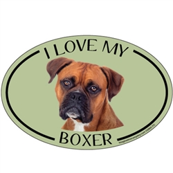 I Love My (Breed) Oval Magnets