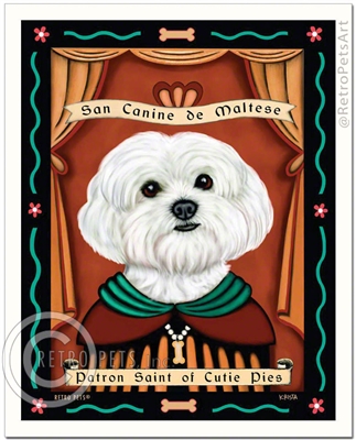 San Canine de Maltese (Maltese) Patron Saint of Cutie Pies