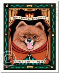 San Canine de Pomeranian (Pomeranian) Patron Saint of Spunk