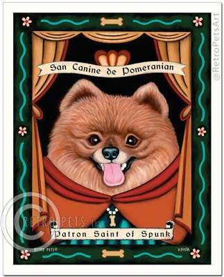 San Canine de Pomeranian (Pomeranian) Patron Saint of Spunk