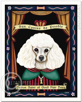 San Canine de Poodle (Poodle) Patron Saint of Good Hair Days