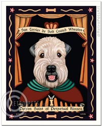 San Terrier de Soft Coated Wheaten (Soft Coated Wheaten Terrier) Patron Saint of Perpetual Kisses
