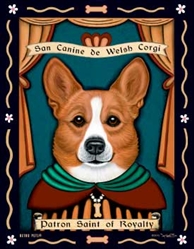 San Canine de Welsh Corgi (Welsh Corgi - Pembroke) Patron Saint of Royalty
