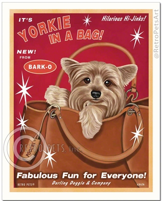 It's Yorkie in a Bag! (Yorkshire Terrier) New from Bark-O