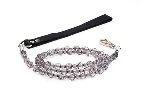 Fabuleash Beaded Dog Leash - Black Diamond