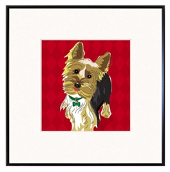 Framed Print: Yorkie Tongue Out