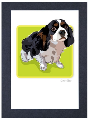Cavalier, Tri #2 - Grrreen Boxed Note Cards