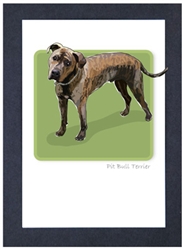Pit Bull, Brindle - Grrreen Boxed Note Cards