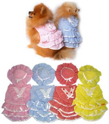 Frill Dress with Hat