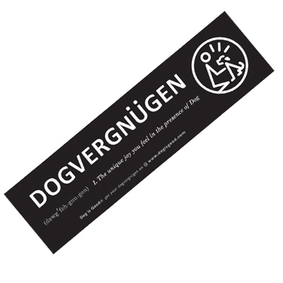 Dogvergnugen Black/White Bumper Sticker - Rectangle