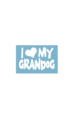 Car Window Decals - I (Heart) My Grandog