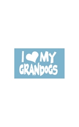 Car Window Decals - I (Heart) My Grandogs