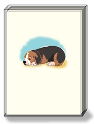 Beagle Sleeping - DogPride Boxed Notes