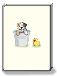 E. Bulldog Bathing - DogPride Boxed Notes