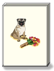 Pug Tulips - DogPride Boxed Notes