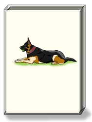 Shepherd Sitting - DogPride Boxed Notes