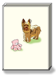 Yorkie Teddy Bear - DogPride Boxed Notes