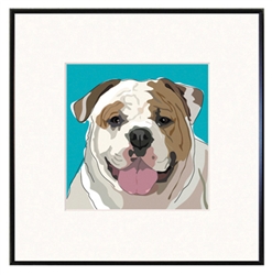 Framed Print: English Bulldog Smile #2