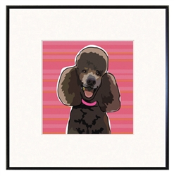Framed Print: Poodle, Brown
